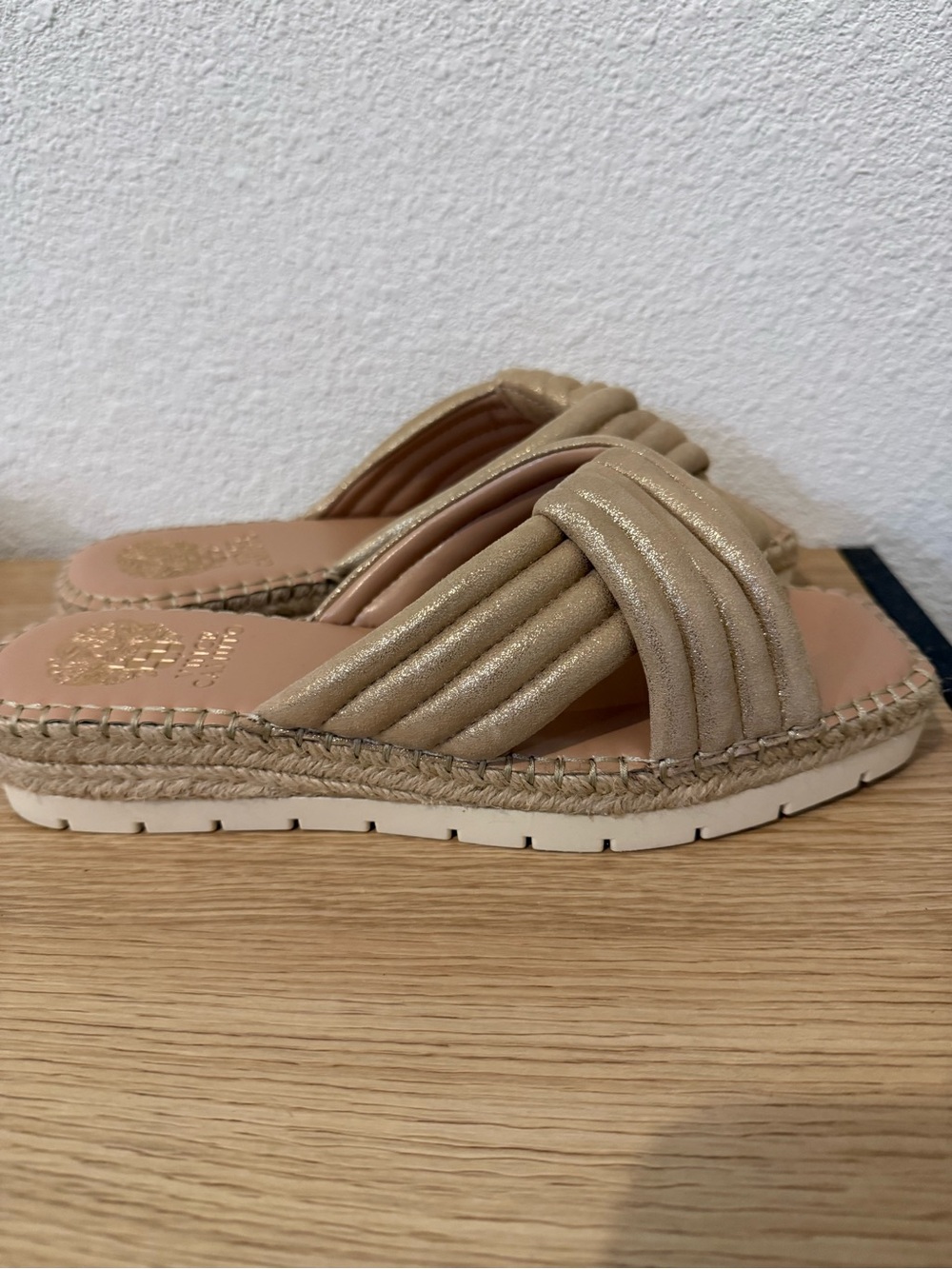 Vince Camuto Metallic Beige Sandals